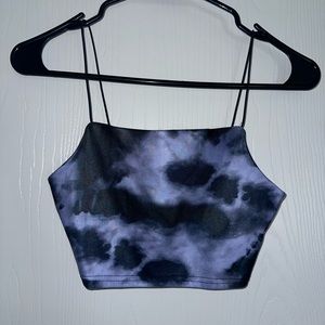 Top shop crop top. Purple/black. Size 2.